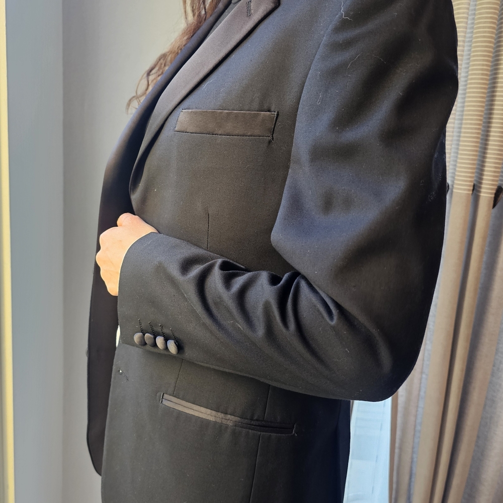 Black Tuxedo Blazer Classsic Fit Jacket 38R Slim Fit